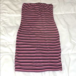 Striped Strapless Dress
